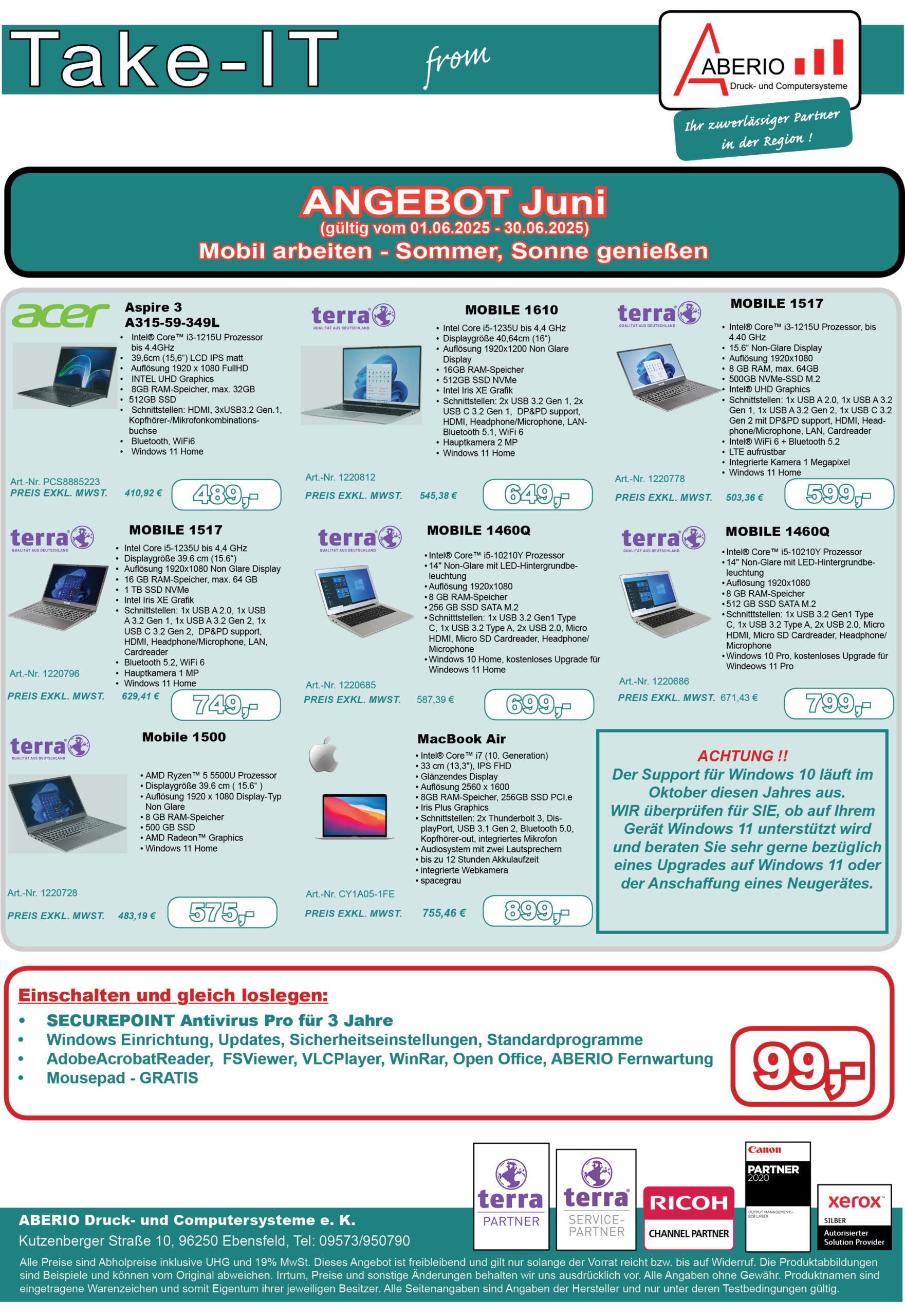 Angebot des Monats Juni 2025